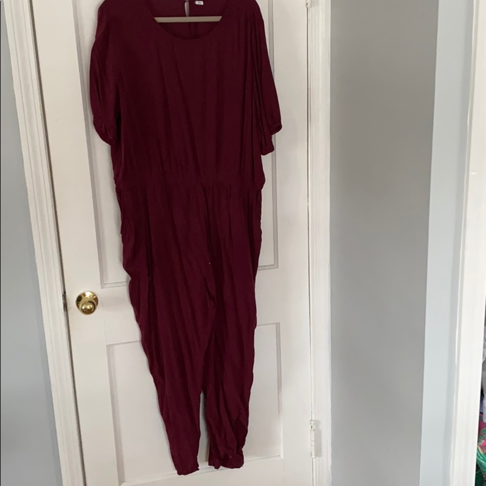 Maroon jumpsuit XXL